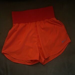 Nike One Women's Dri-FIT Ultra High-Waisted 3" Brief-Lined Shorts size S in red